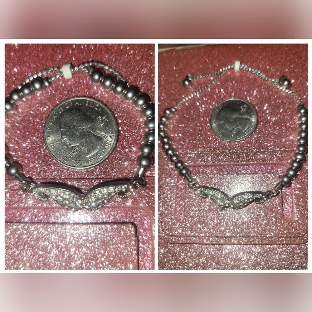 Mustache diamond bracelet